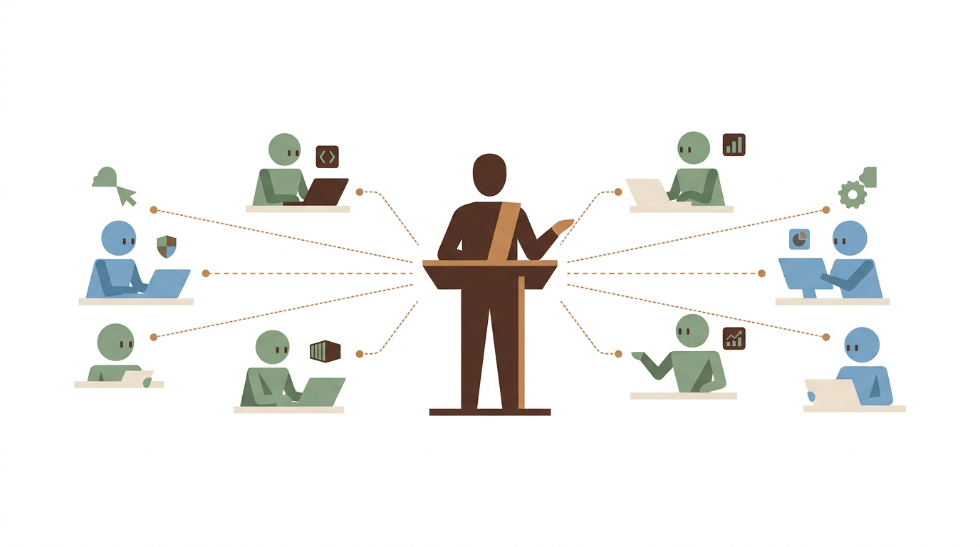 AI agents collaborating with a human architect